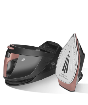 SYNTEK Dampfbügeleisen Pink Handbügeleisen nass & trocken Kompakt Bügeleisen zum Aufhängen Dampfbügeleisen (2200 Watt, Keramis