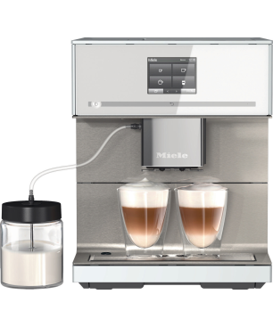 MIELE CM 7550 Kaffeevollautomat Brillantweiß, Einstellbar