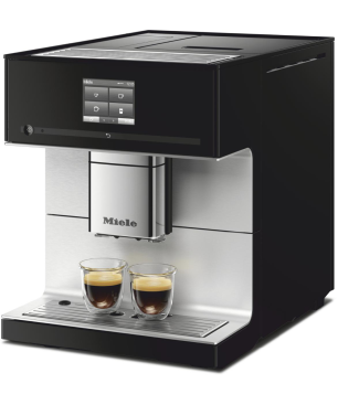 MIELE CM 7350 Kaffeevollautomat Obsidianschwarz, Einstellbar