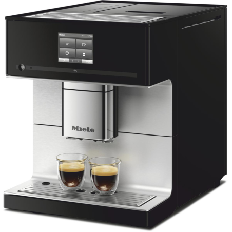 MIELE CM 7350 Kaffeevollautomat Obsidianschwarz, Einstellbar