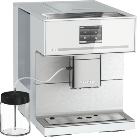 MIELE CM 7350 Kaffeevollautomat Brillantweiß, Einstellbar