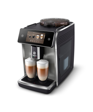 SAECO SM 6685/00 GRAN AROMA DLX Kaffeevollautomat Klavierlack-Schwarz/Edelstahl-Front