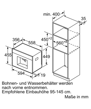 SIEMENS CT636LEW1 Einbaukaffeevollautomat (385 mm)