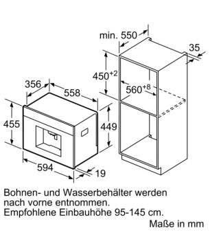 SIEMENS CT636LEW1 Einbaukaffeevollautomat (385 mm)