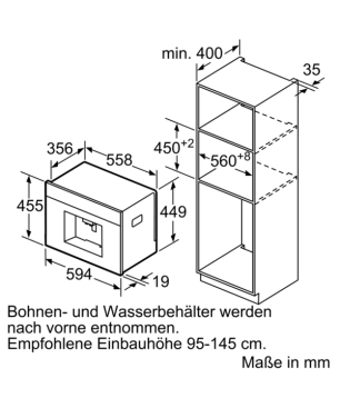SIEMENS CT636LEW1 Einbaukaffeevollautomat (385 mm)