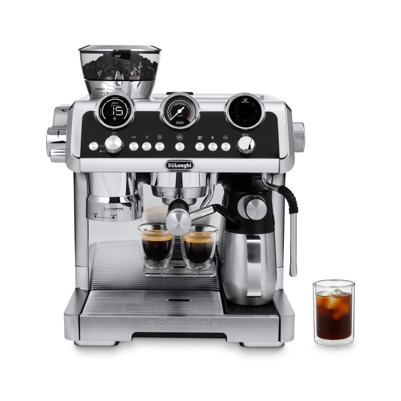 DELONGHI La Specialista Maestro Cold Brew EC9865.M Espressomaschine Silber/Schwarz