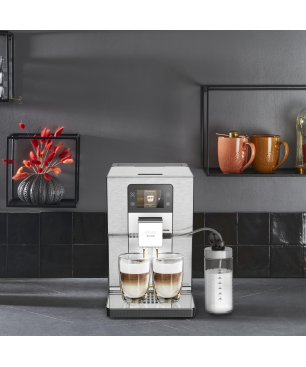 KRUPS EA877D Intuition Experience+ Kaffeevollautomat Schwarz/Silber