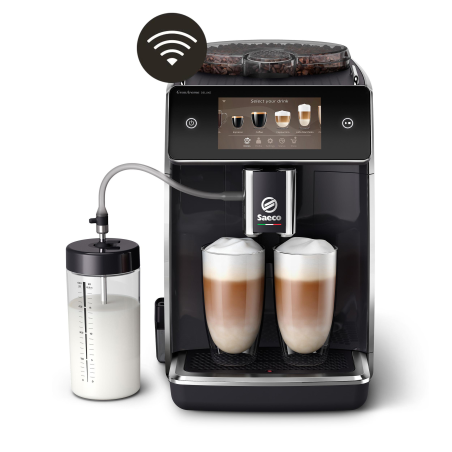 SAECO SM6680/00 GranAroma Deluxe 18 Kaffeespezialitäten Kaffeevollautomat Klavierlack-Schwarz