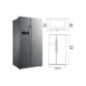 MIDEA MERS530FGF02G Side by Side Kühl-Gefrierkombination (F, 1775 mm hoch, Inox) MIDEA MERS530FGF02G Side by Side Kühl-Gefrierkombination (F, 1775 mm hoch, Inox)