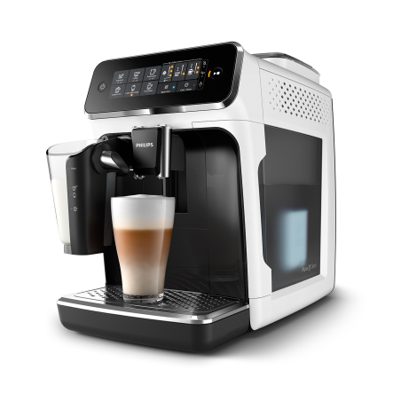 PHILIPS EP3243/50 Serie 3200 LatteGo 5 Kaffeespezialitäten Kaffeevollautomat Matt-Weiß/Klavierlack-schwarze Arena