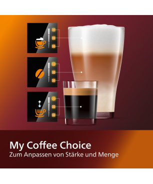 PHILIPS EP3243/50 Serie 3200 LatteGo 5 Kaffeespezialitäten Kaffeevollautomat Matt-Weiß/Klavierlack-schwarze Arena