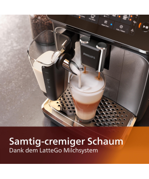 PHILIPS EP3243/50 Serie 3200 LatteGo 5 Kaffeespezialitäten Kaffeevollautomat Matt-Weiß/Klavierlack-schwarze Arena