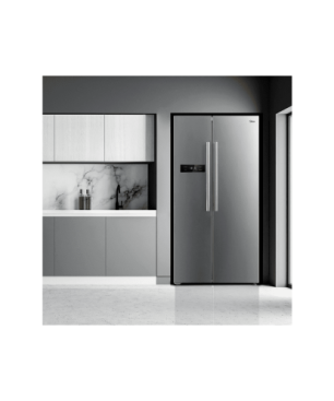 MIDEA MERS530FGF02G Side by Side Kühl-Gefrierkombination (F, 1775 mm hoch, Inox)