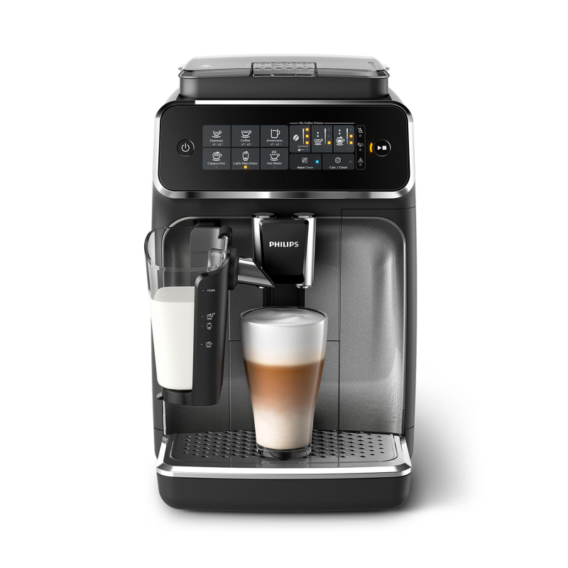 PHILIPS EP3246/70 Serie 3200 LatteGo 5 Kaffeespezialitäten Kaffeevollautomat Matt-Schwarz/Silber-lackierte Arena