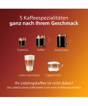 PHILIPS EP3246/70 Serie 3200 LatteGo 5 Kaffeespezialitäten Kaffeevollautomat Matt-Schwarz/Silber-lackierte Arena