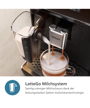 PHILIPS EP2333/40 Serie 2300 LatteGo 4 Kaffeespezialitäten Kaffeevollautomat Weiß/Chrom