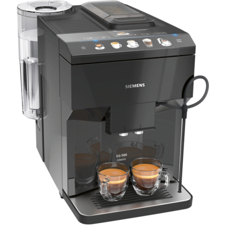 SIEMENS TP501D09 EQ.500 Classic Kaffeevollautomat Klavierlack Schwarz