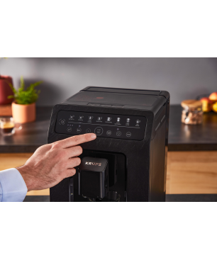 KRUPS EA897B Evidence ECOdesign Kaffeevollautomat Schwarz mit Schiefer-Optik