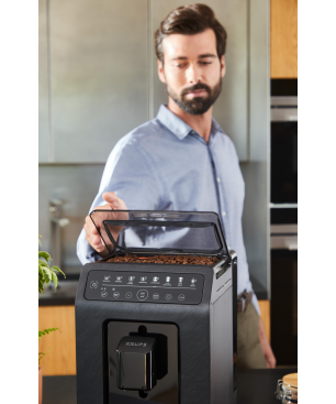 KRUPS EA897B Evidence ECOdesign Kaffeevollautomat Schwarz mit Schiefer-Optik