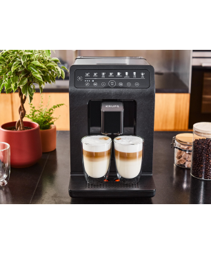 KRUPS EA897B Evidence ECOdesign Kaffeevollautomat Schwarz mit Schiefer-Optik