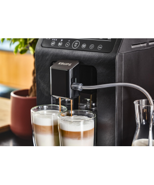 KRUPS EA897B Evidence ECOdesign Kaffeevollautomat Schwarz mit Schiefer-Optik