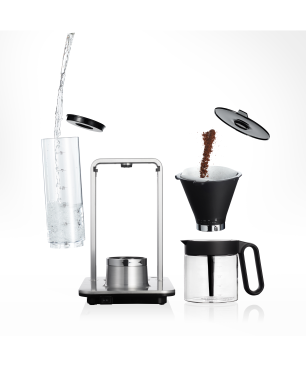 WILFA Svart Precision WSP-2A Filterkaffeemaschine Silber/Schwarz
