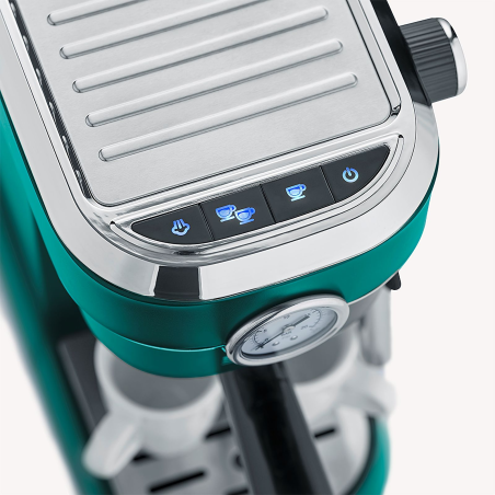 SEVERIN KA 9270 Espressomaschine „Espresa Plus" Matt-Grün / Edelstahl gebürstet / schwarz