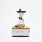 BARISIEUR Designer Tee Kaffee mit Timer und Weckfunktion Kaffeemaschine weiss