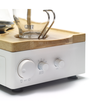 BARISIEUR Designer Tee Kaffee mit Timer und Weckfunktion Kaffeemaschine weiss