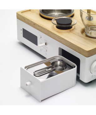 BARISIEUR Designer Tee Kaffee mit Timer und Weckfunktion Kaffeemaschine weiss
