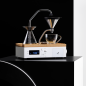 BARISIEUR Designer Tee Kaffee mit Timer und Weckfunktion Kaffeemaschine weiss