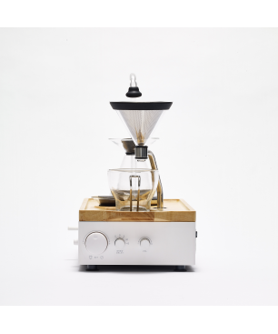 BARISIEUR Designer Tee Kaffee mit Timer und Weckfunktion Kaffeemaschine weiss