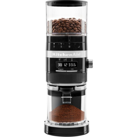 KITCHENAID 5KCG8433EOB ARTISAN ONYX SCHWARZ Kaffeemühle Onyx Schwarz (150 Watt, Edelstahl-Mahlkegel)