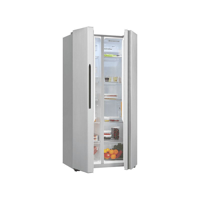 EXQUISIT SBS46-010F inoxlook Kühlgefrierkombination (289,13 kWh/Jahr, F, 1780 mm hoch, Edelstahloptik) EXQUISIT SBS46-010F inoxlook Kühlgefrierkombination (289,13 kWh/Jahr, F, 1780 mm hoch, Edelstahloptik)