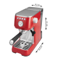 SOLIS OF SWITZERLAND Barista Perfetta Plus 1170 Espressomaschine | Siebträgermaschine | Milchaufschäumer Rot
