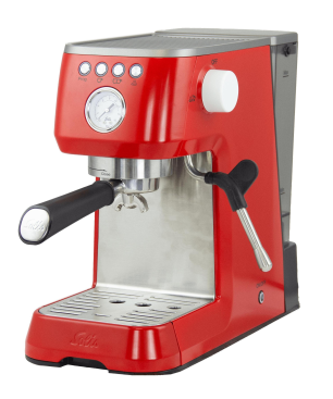 SOLIS OF SWITZERLAND Barista Perfetta Plus 1170 Espressomaschine | Siebträgermaschine | Milchaufschäumer Rot