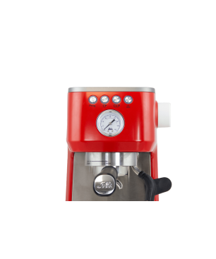 SOLIS OF SWITZERLAND Barista Perfetta Plus 1170 Espressomaschine | Siebträgermaschine | Milchaufschäumer Rot