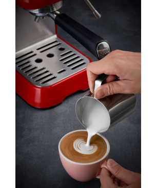 SOLIS OF SWITZERLAND Barista Perfetta Plus 1170 Espressomaschine | Siebträgermaschine | Milchaufschäumer Rot
