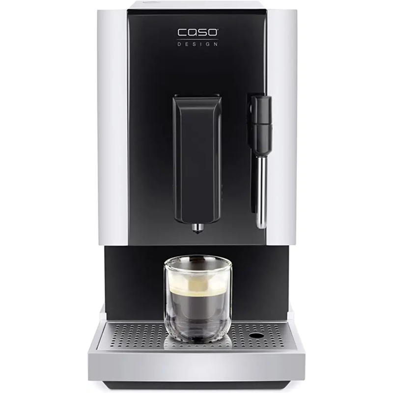 CASO Café Crema One - Design Kaffeevollautomat Schwarz, Silber