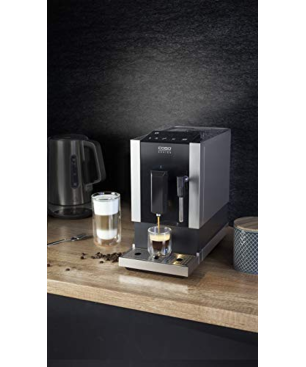 CASO Café Crema One - Design Kaffeevollautomat Schwarz, Silber