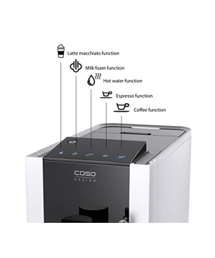 CASO Café Crema One - Design Kaffeevollautomat Schwarz, Silber