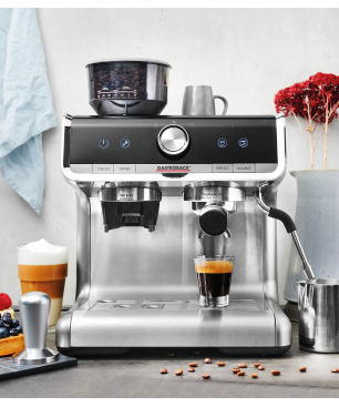 GASTROBACK 42616 Design Espresso Barista Pro Espressomaschine Edelstahl/Schwarz