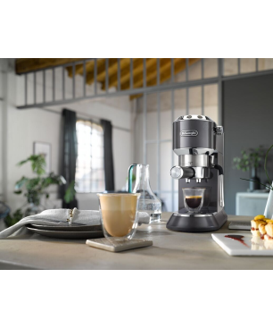 DELONGHI Dedica Arte EC885.GY Espressomaschine Grau metallic