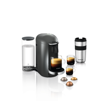 KRUPS XN 900 T NESPRESSO VERTUO PLUS TITAN Kapselmaschine Titanium