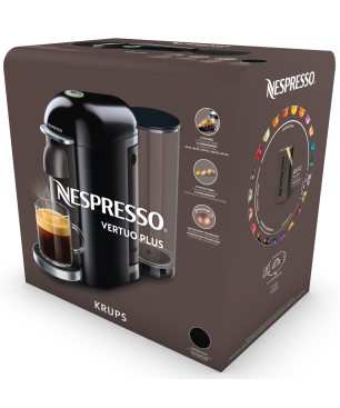 KRUPS XN 900 T NESPRESSO VERTUO PLUS TITAN Kapselmaschine Titanium