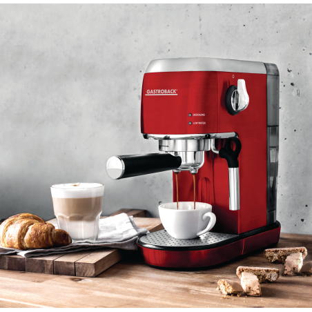 GASTROBACK 42719 Design Espresso Piccolo Espressomaschine Rot/Edelstahl