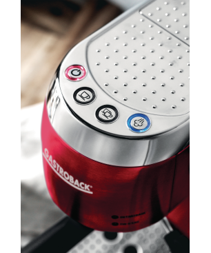 GASTROBACK 42719 Design Espresso Piccolo Espressomaschine Rot/Edelstahl