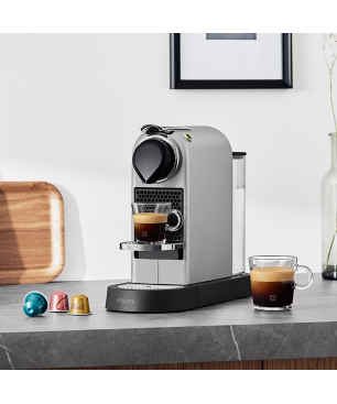 KRUPS XN761B Nespresso New CitiZ & Milk Kapselmaschine Silber/Schwarz
