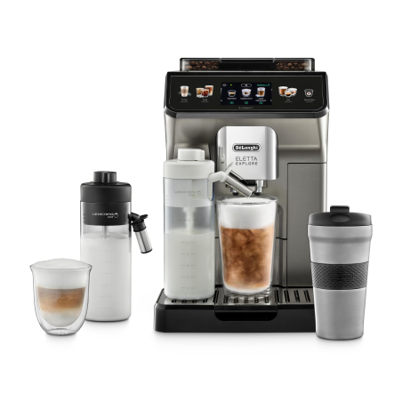 DELONGHI Eletta Explore Cold Brew ECAM450.86.T Kaffeevollautomat Titan