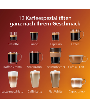 PHILIPS EP5447/90 Serie 5400 LatteGo 12 Kaffeespezialitäten Kaffeevollautomat Schwarz/Chrom
